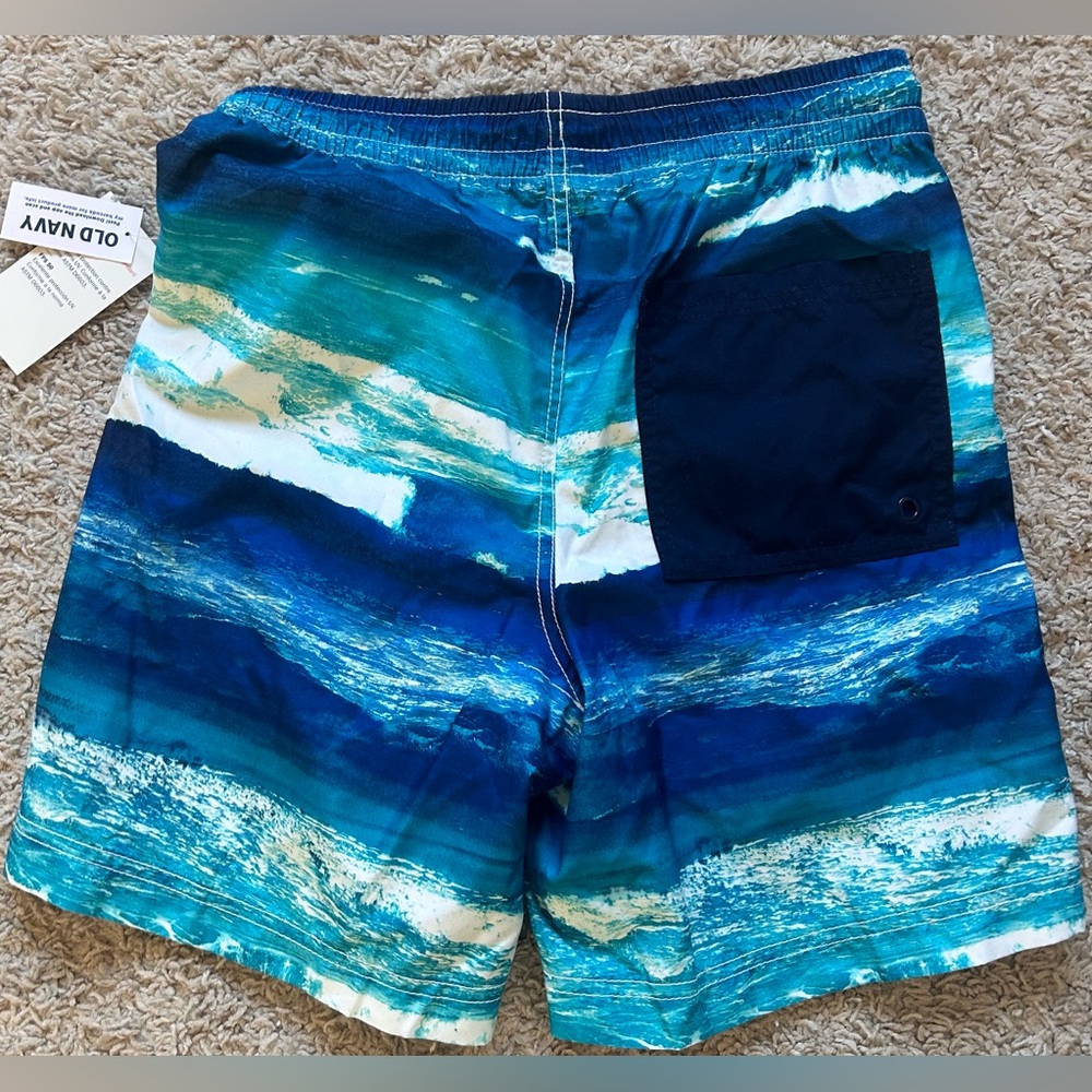 Boys Old Navy XL Blue swim trunks - Picture 2 of 4